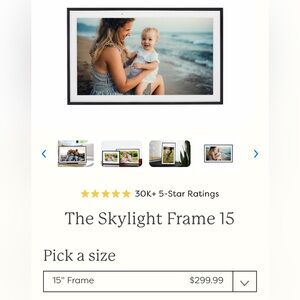 Skylight Digital Picture Frame 15 - WiFi Enabled upLoad from Phone, Touch Screen